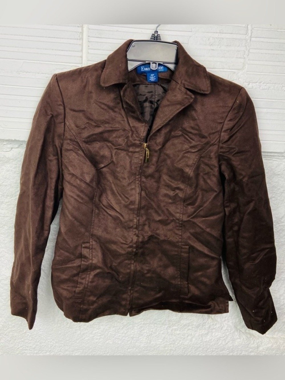 Evan Picone Women's Dark Brown lightweight Zip Jacket Size 4P